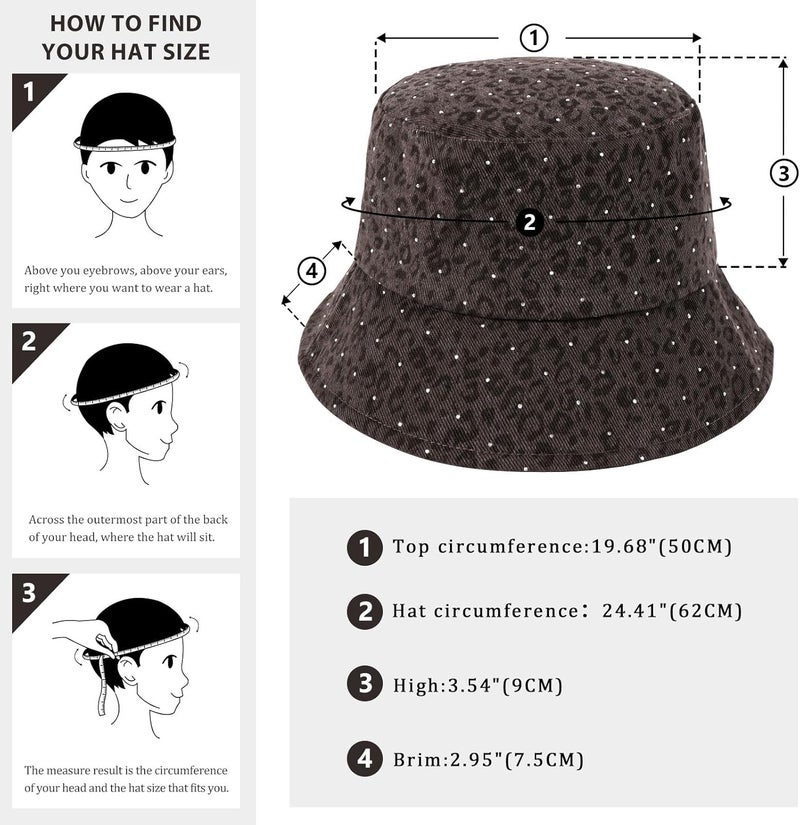 DOCILA Bucket Hats for Women Trendy Print Reversible Bucket Hat Packable All Season Fisherman Sun Caps - Image 4